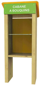 CABANE A LIVRES BOIS GAZETTE