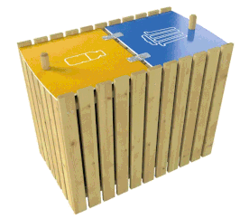 Corbeille TRI SÉLECTIF AVEC COVERCLE TAMARIS