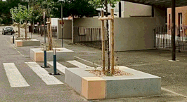 BANQUETTE BÉTON MODULABLE CONTOUR D'ARBRE