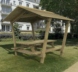 TABLE PIQUE-NIQUE TAMARIS AVEC TOIT