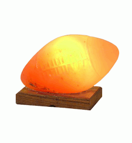 Lampada sale rosa pallone da rugby lunghezza 15 cm