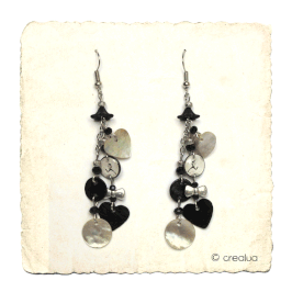 Boucles d'oreilles longues " Course city "