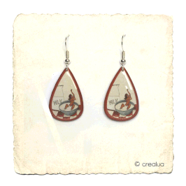 Boucles d'oreilles classiques " Bain de Lait "