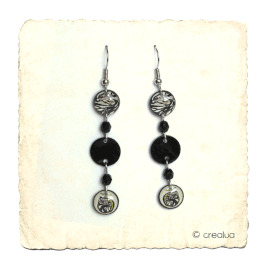 Boucles d'oreilles longue " La Graine "