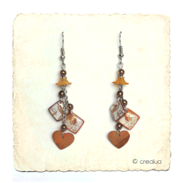 Boucles d'oreilles longues " Dodo "