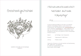 Geschenkgutschein "Naturkosmetikwerkstatt "natürlich duftende Körperpflege" - individuelles Kursdatum nach Absprache