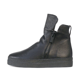 BRUNA WARM CREPE saba black I Hirschleder & Lammfell