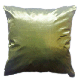 タイシルク クッションカバー  【無地】　シンプル デザイン  グリーン 【緑】   【Simple Design , Green / Thaisilk Cushion Cover】45×45cm 対応
