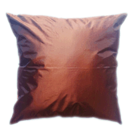 タイシルク クッションカバー  【無地】　シンプル デザイン  チョコレート 【茶色】   【Simple Design , Chocolate / Thaisilk Cushion Cover】45×45cm 対応