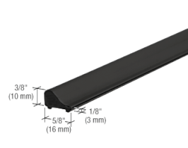 Schwallprofil aus Metall,  15 x 9 mm; Länge 100 cm - S1L.MBL