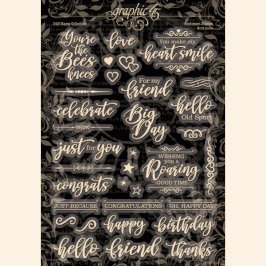 Graphic 45 Clear Stamps - Sentiment