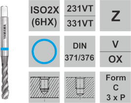 Edelstahl Gewindeschneider M3-M10 rostfreie & langspanende Stähle ≤ 1000 N/mm2