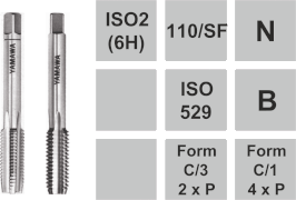 Gewindeschneidwerkzeuge / N-110/SF - ISO2 von M4 - M30 / 1 Stk. aus Set Nr. 1 oder 3 bitte angeben Danke.