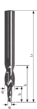 90° Stufenbohrer mit Zilinderschaft fein