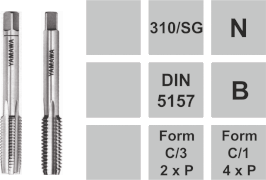 Gewindeschneidwerkzeuge N-310/GS Zoll aus Set einzel Stk. Nr. 1