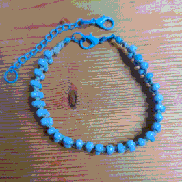 Produktname himmelblaues Armband / Fußketterl