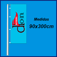 BANDERA VERTICAL PARA POTENCIA 90X300cm