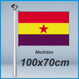 Bandera Republicana Estrella Roja 100x70cm