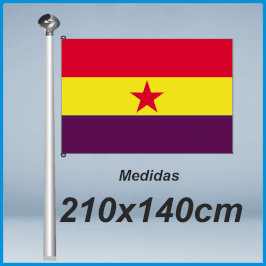 Bandera Republicana Estrella Roja 210x140cm