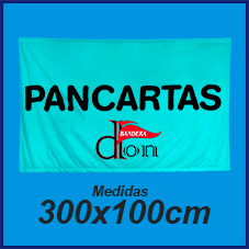 Pancarta Publicitaria con Dobladillo 300x100cm