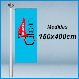 BANDERA VERTICAL OLLADOS 150x400cm