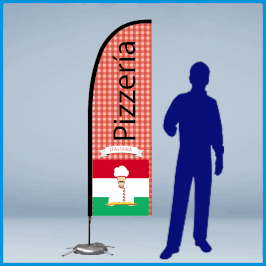 Fly Banner Pluma o Surf 250 pizzería mod. 2