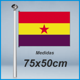 Bandera Republicana Estrella Roja 75x50cm