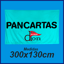 Pancarta Publicitaria con Dobladillo 300x130cm