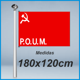 Bandera Partido Obrero de Unificación Marxista -POUM- 180x120cm