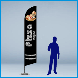 Fly Banner Pluma o Surf 400 pizzería mod. 1