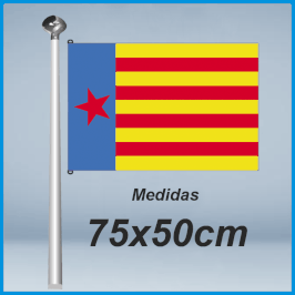 Bandera Estrelada de Esquerra Valenciana 75x50cm