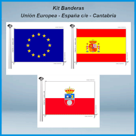 Banderas Cantabria - España c/e - Europea