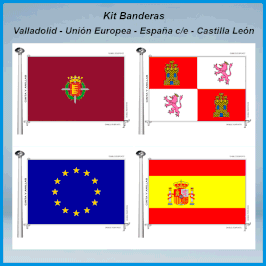 Banderas Valladolid - Castilla León - España c/e - Europea