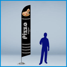 Fly Banner Pluma o Surf 500 pizzería mod. 1