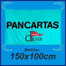 Pancarta Publicitaria con cintas 150x100cm