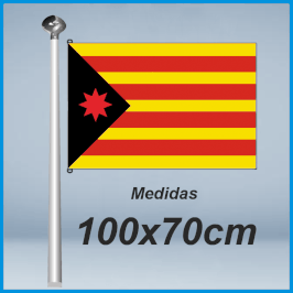 Bandera Estrellada Anarquista 100x70cm