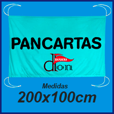 Pancarta Publicitaria con cintas 200x100cm