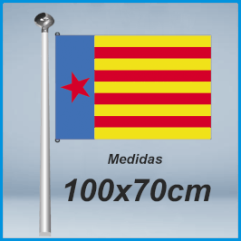 Bandera Estrelada de Esquerra Valenciana 100x70cm