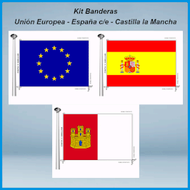 Banderas Castilla La Mancha - España c/e - Europea