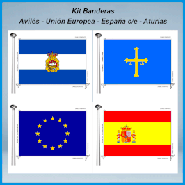Banderas Avilés - Asturias - España c/e - Europea
