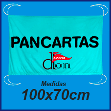 Pancarta Publicitaria con cintas 100x70cm