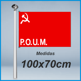 Bandera Partido Obrero de Unificación Marxista –POUM- 100x70cm