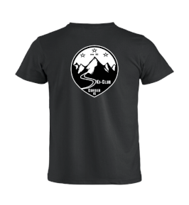 T-shirt homme 29030 noir avec logo "Ski Club Corsier" imprimé au dos