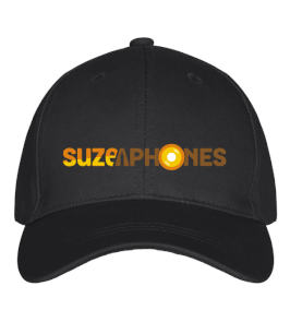 Casquette 24078 noir avec broderie "SuzeAphone" sur front