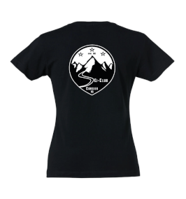 T-shirt femme 29031 noir avec logo "Ski Club Corsier" imprimé au dos