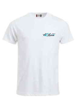 T-shirt homme 29360 blanc avec logo "Vélo Club Vevey" imprimé sur coeur