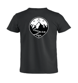 T-shirt enfant 29032 noir avec logo "Ski Club Corsier" imprimé au dos