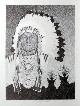 "CHIEF DRAGS WOLF - HIDATSA"