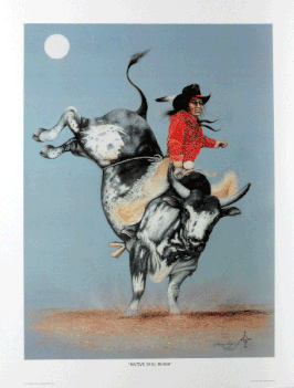 "NATIVE AMERICAN BULLRIDER"
