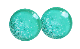 18mm green glitter